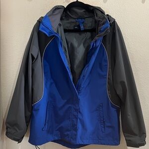 Lands' End Men’s Blue and Gray Jacket